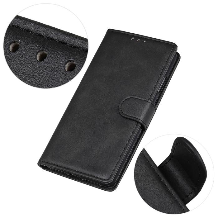 Bild 4, Samsung Galaxy A34 5G Fodral Solid Läder Svart
