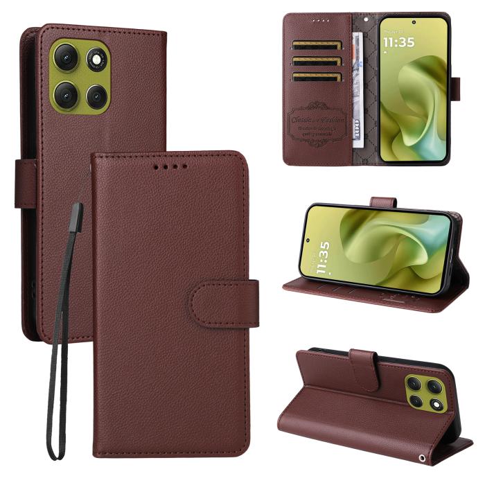 Bild 4, Motorola Moto G86 Power / G86 5G Fodral Läder Brun