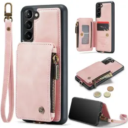 CASEME Galaxy S23 Plus Skal Med Magnetisk Plånbok Ljus Rosa