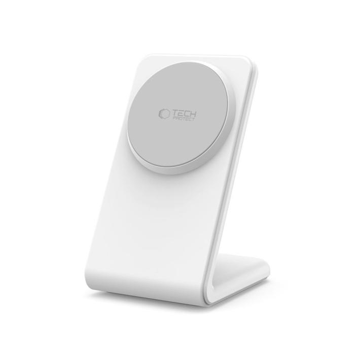 Bild 3, Tech-Protect 15W Qi Magnetisk MagSafe Laddare Vit