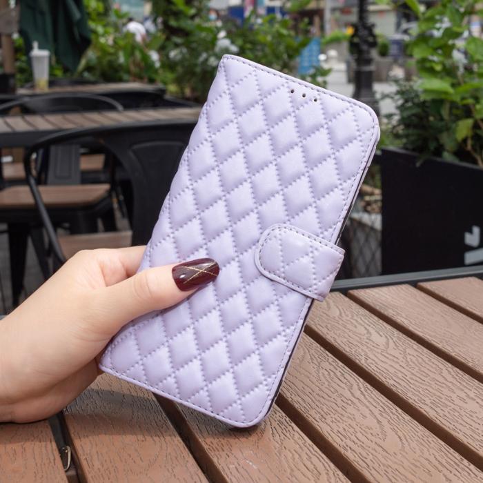Bild 4, iPhone 16 Plus Fodral Diamond Läder Lila