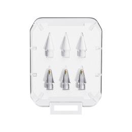 ESSAGER 6-PACK Ersättning Pennspets Apple Pen 1/2/Pro Vit/Transparent