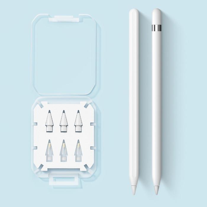 Bild 4, ESSAGER 6-PACK Ersättning Pennspets Apple Pen 1/2/Pro Vit/Transparent