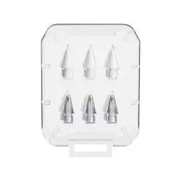 ESSAGER 6-PACK Ersättning Pennspets Apple Pen 1/2 Vit/Transparent