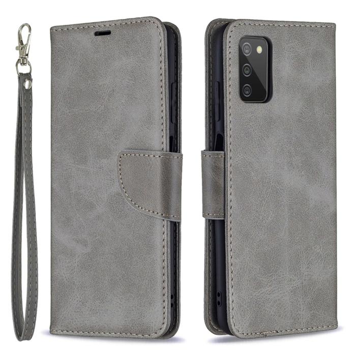 Bild 1, Samsung Galaxy A03s Fodral Läder Solid Shark Grå