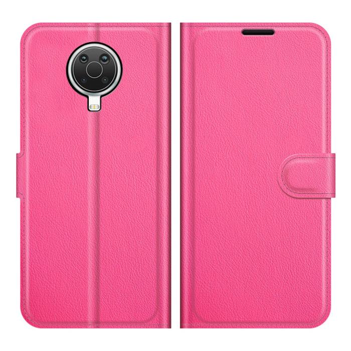 Bild 1, Nokia G10 / G20 Fodral Litchi Läder Rosa