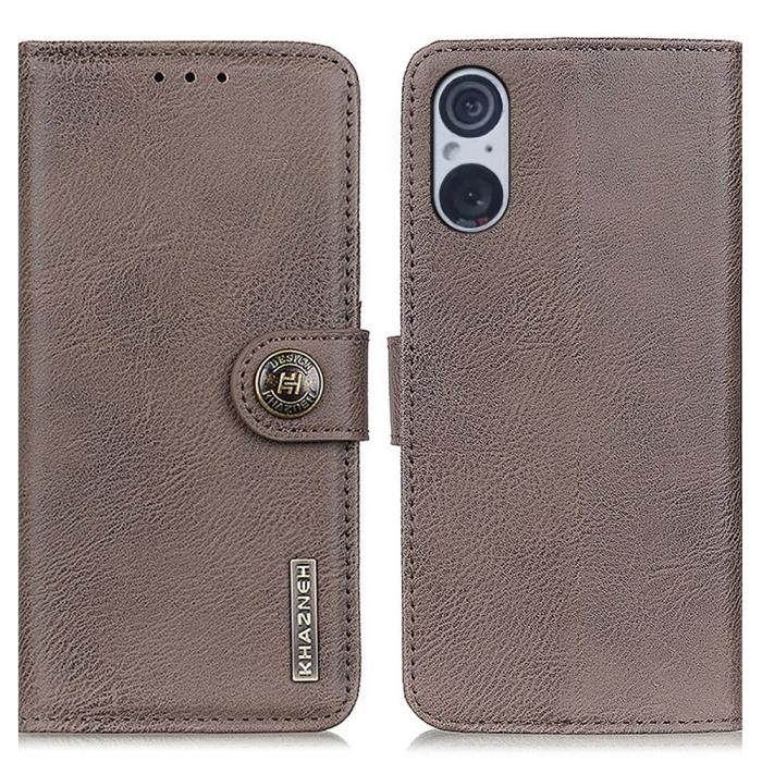 Bild 1, KHAZNEH Sony Xperia 5 V Fodral Läder Khaki