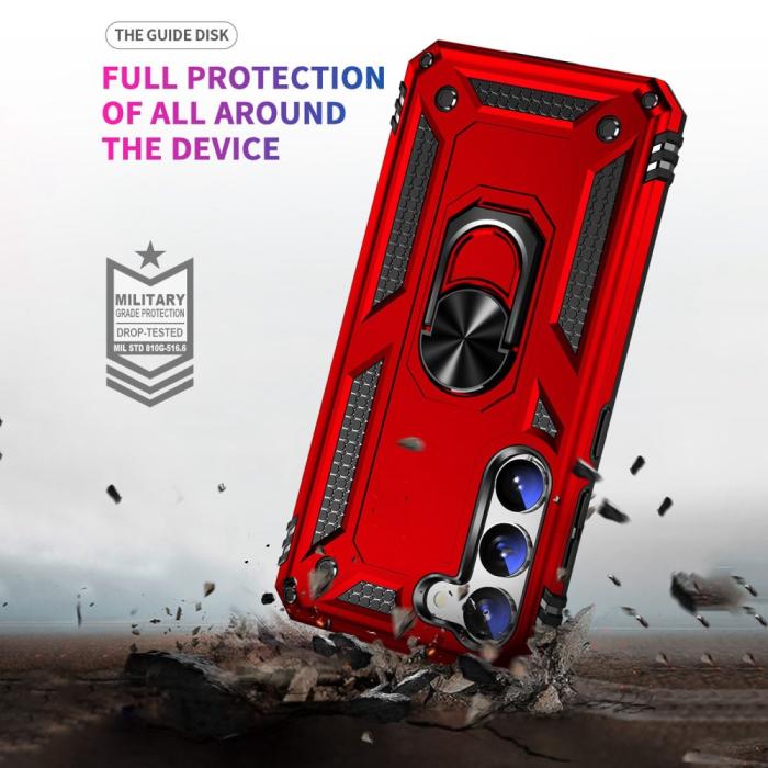Bild 5, Samsung Galaxy S23 Plus Skal Ring Shockproof Hybrid Röd