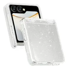 Samsung Galaxy Z Flip 8 Skal Glitter TPU Vit