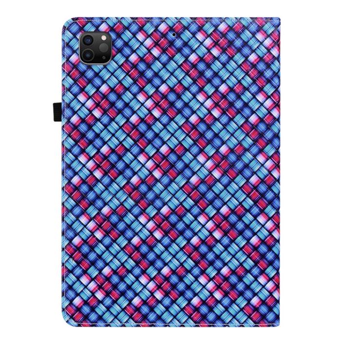 Bild 3, iPad Air 2020/2022 / Pro 11 2020/2021 Fodral Vävd Textur Blå/Rosa