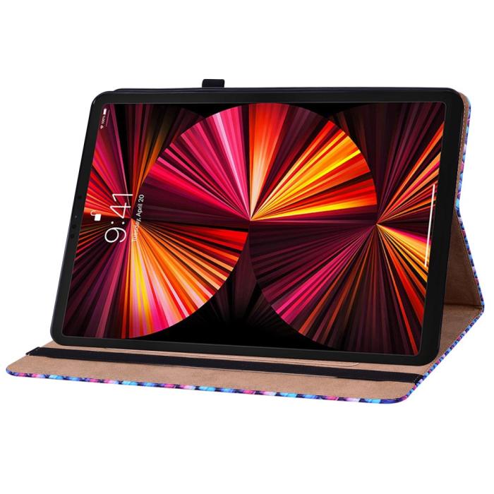 Bild 4, iPad Air 2020/2022 / Pro 11 2020/2021 Fodral Vävd Textur Blå/Rosa