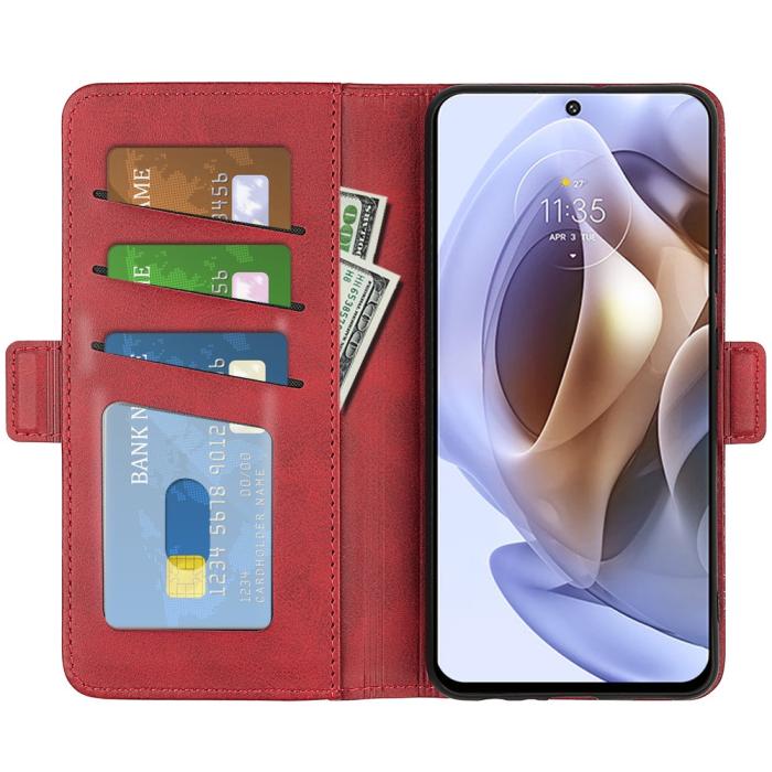 Bild 5, Motorola Moto G31 / G41 Fodral Med Magnetisk Stängning Röd