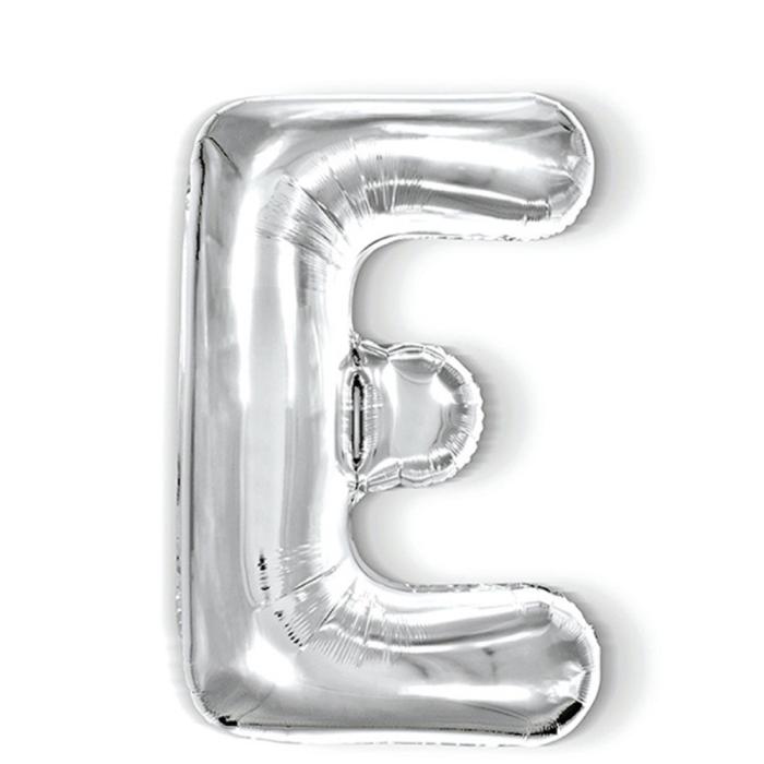 Bild 1, Bokstavsballong E 40 cm Silver