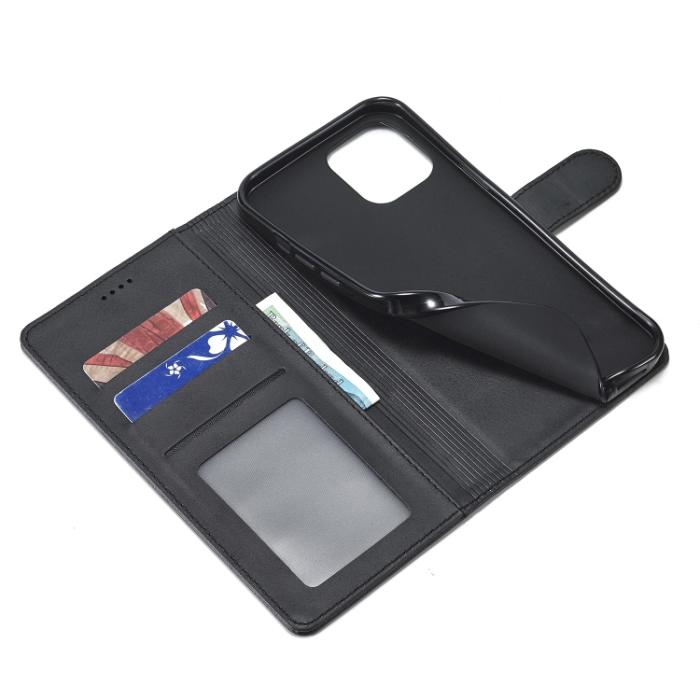 Bild 6, LC.IMEEKE iPhone 14 Fodral Läder Svart