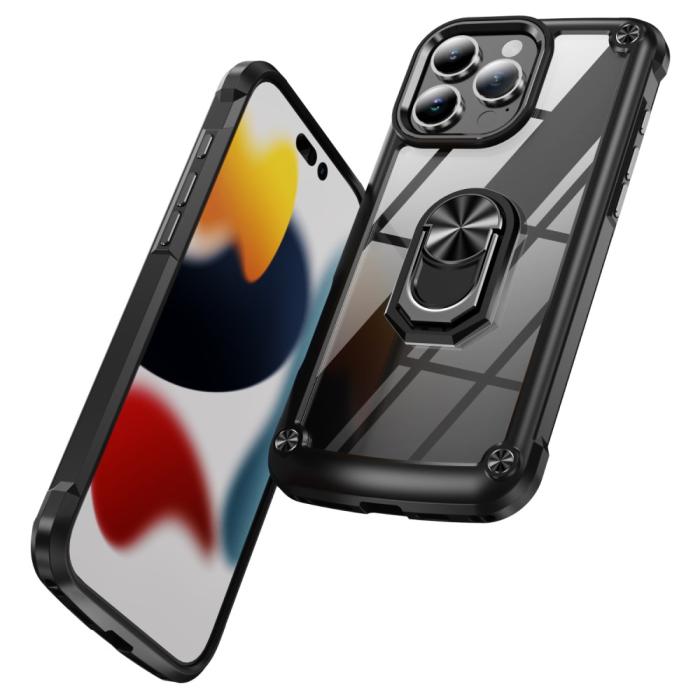 Bild 2, iPhone 16 Pro Max Skal Shockproof Ring Hybrid Svart