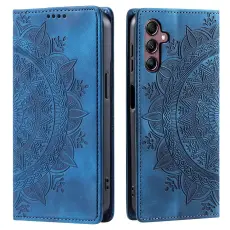 Samsung Galaxy A55 5G Fodral Mandala Flip Läder Blå