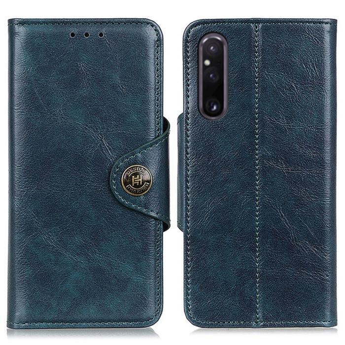 Bild 1, KHAZNEH Sony Xperia 1 V Fodral Magnetisk Mässing Blå