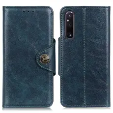 KHAZNEH Sony Xperia 1 V Fodral Magnetisk Mässing Blå
