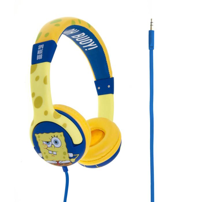 Bild 1, Svampbob Hörlur För Barn On-Ear Gul
