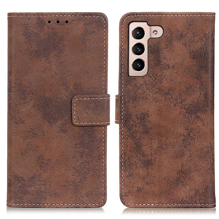 Bild 1, Samsung Galaxy S22 Plus Fodral Retro Läder Brun