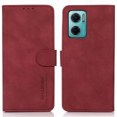 KHAZNEH Xiaomi Redmi 10 5G Fodral Retro Läder Röd