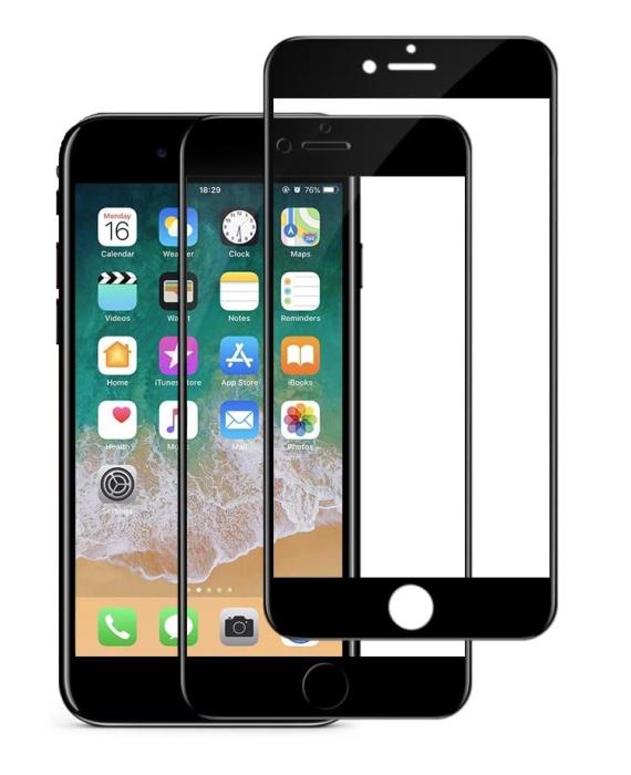 Bild 1, iPhone 8 Plus - 2-Pack Heltäckande Härdat Glas - Full Fit