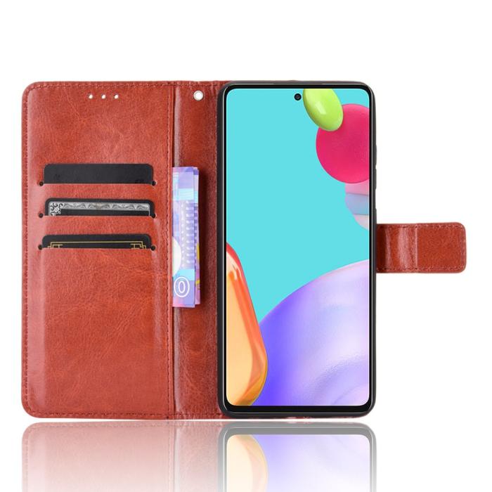 Bild 4, Samsung Galaxy A72 - Crazy Horse Fodral - Brun