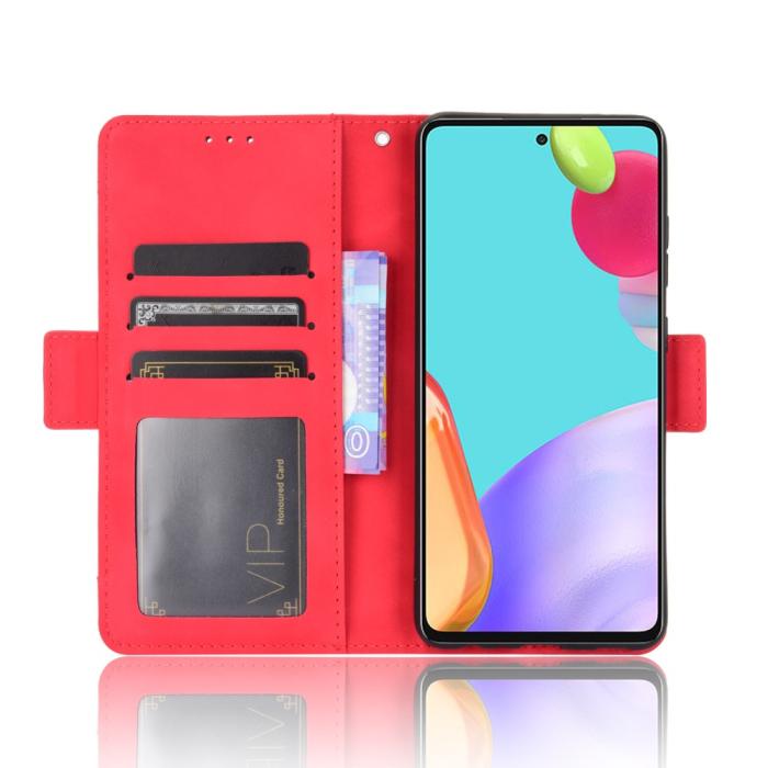 Bild 4, Samsung Galaxy A72 - Fodral Med Avtagbart Kortfodral - Röd