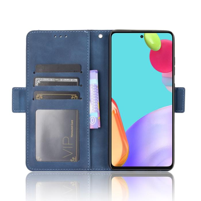 Bild 4, Samsung Galaxy A72 - Fodral Med Avtagbart Kortfodral - Blå
