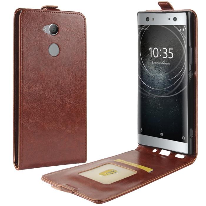 Bild 1, Sony Xperia XA2 Ultra - Flip Fodral - Brun