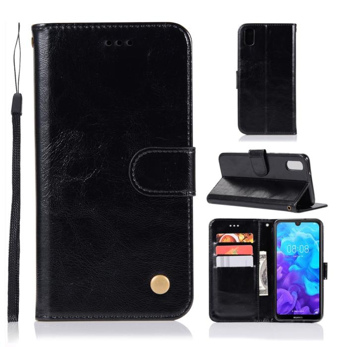 Bild 1, Huawei Y5 (2019) - Plånboksfodral - Svart