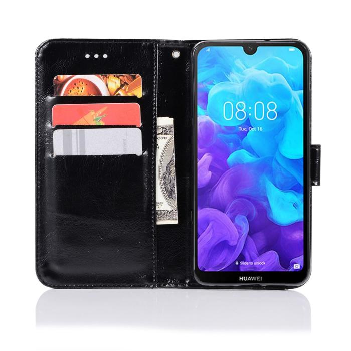 Bild 4, Huawei Y5 (2019) - Plånboksfodral - Svart