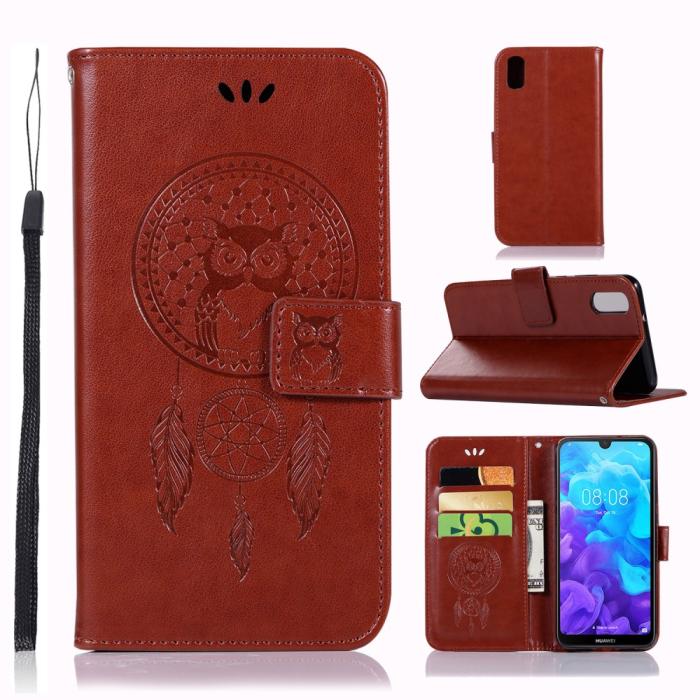 Bild 1, Huawei Y5 (2019) - Dreamcatcher Plånboksfodral - Brun