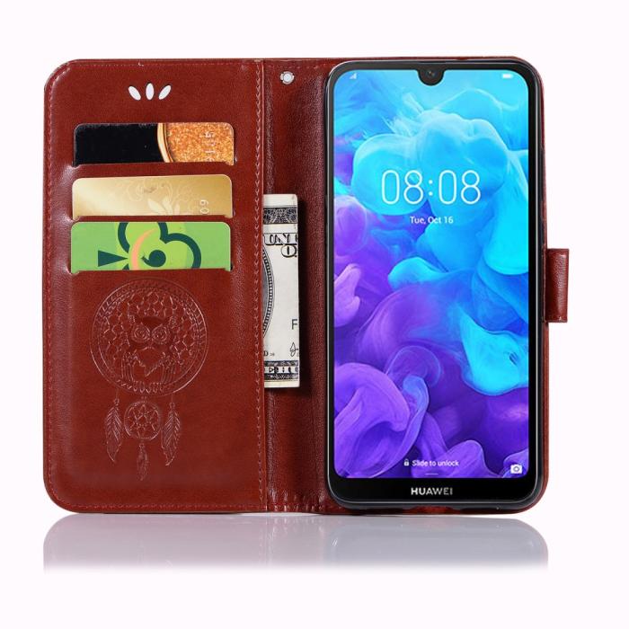 Bild 4, Huawei Y5 (2019) - Dreamcatcher Plånboksfodral - Brun