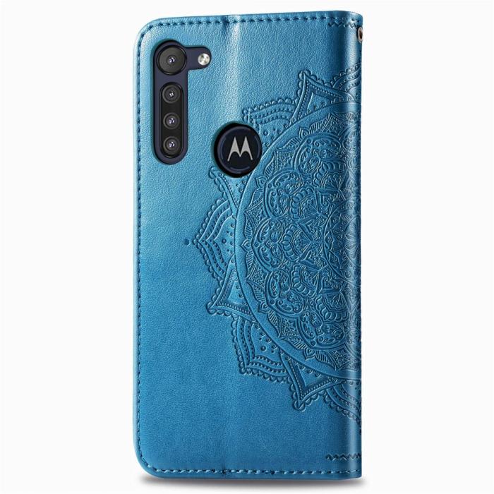 Bild 4, Motorola Moto G8 Power - Mandala Plånboksfodral - Blå