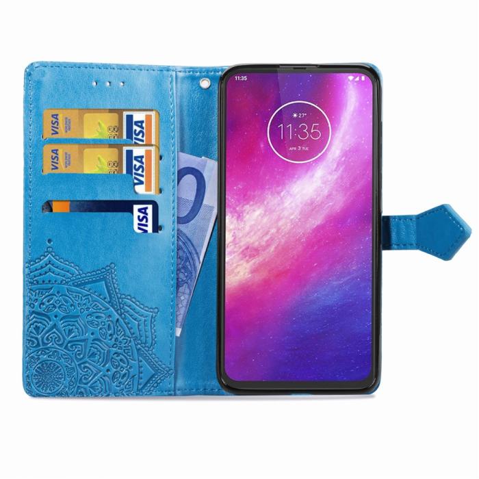 Bild 5, Motorola Moto G8 Power - Mandala Plånboksfodral - Blå