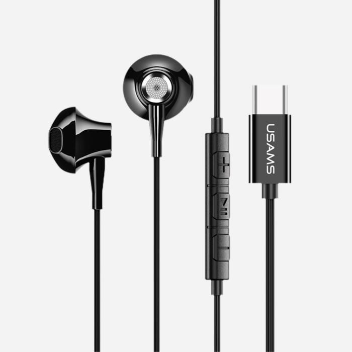 Bild 1, USAMS US-SJ257 EP-25 - Type-C In-Ear Hörlurar - Svart