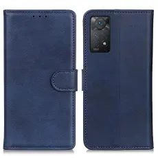 Xiaomi Redmi Note 11 Pro 5G Fodral Solid L&auml;der Bl&aring;