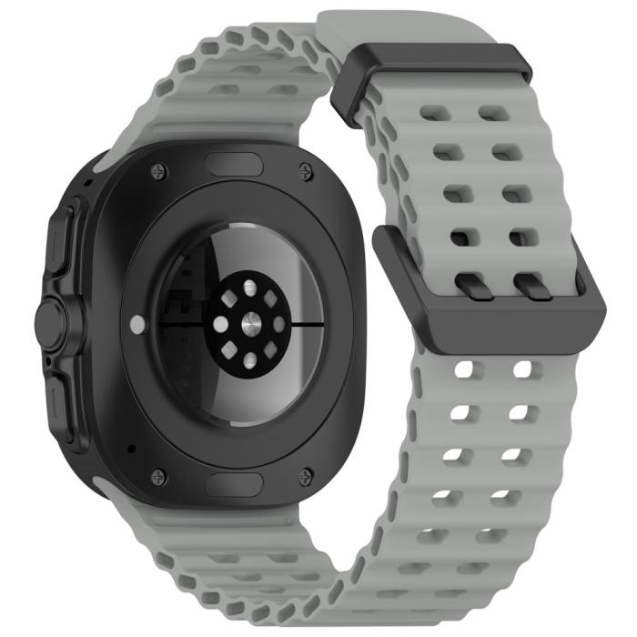 Bild 1, Galaxy Watch Ultra (2025) 47 mm Armband Wave Design Grå