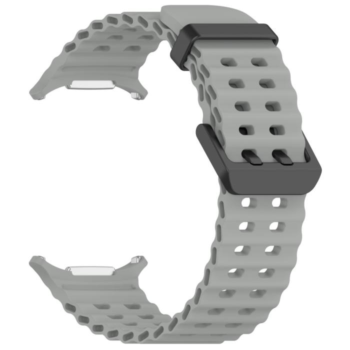 Bild 2, Galaxy Watch Ultra (2025) 47 mm Armband Wave Design Grå