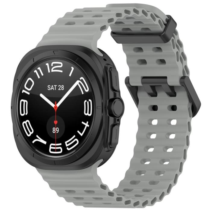 Bild 4, Galaxy Watch Ultra (2025) 47 mm Armband Wave Design Grå