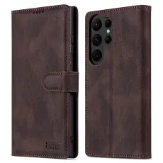 AZNS Samsung Galaxy S23 Ultra Fodral Läder Brun