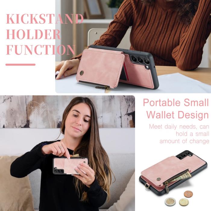 Bild 6, CASEME Galaxy S23 Plus Skal Med Magnetisk Plånbok Ljus Rosa