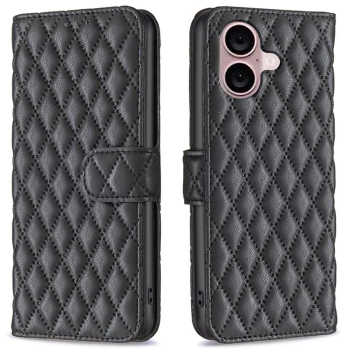 Bild 1, iPhone 16 Plus Fodral Diamond Läder Svart