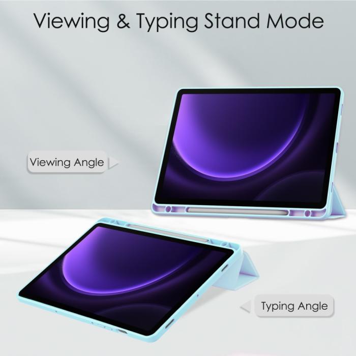 Bild 2, Galaxy Tab S9 FE Fodral Hybrid Pennhållare Ljus Blå