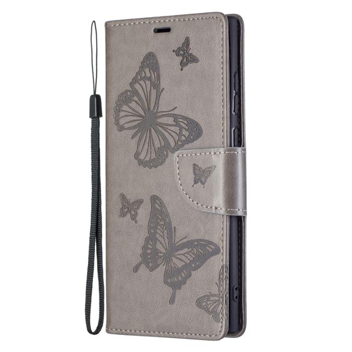 Bild 4, Samsung Galaxy S22 Ultra Fodral Butterfly Grå