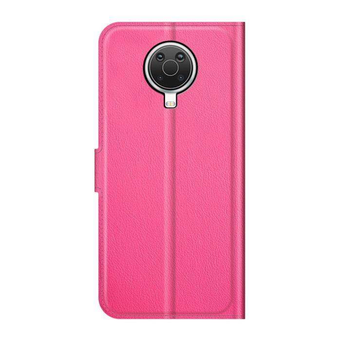 Bild 3, Nokia G10 / G20 Fodral Litchi Läder Rosa