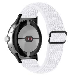 Google Pixel Watch / Watch 2 Justerbart Nylon Armband Vit