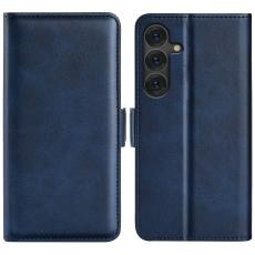 Samsung Galaxy S25 Fodral L&auml;der Bl&aring;