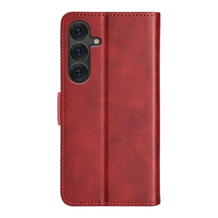 Bild 6, Samsung Galaxy S25 Fodral Läder Röd
